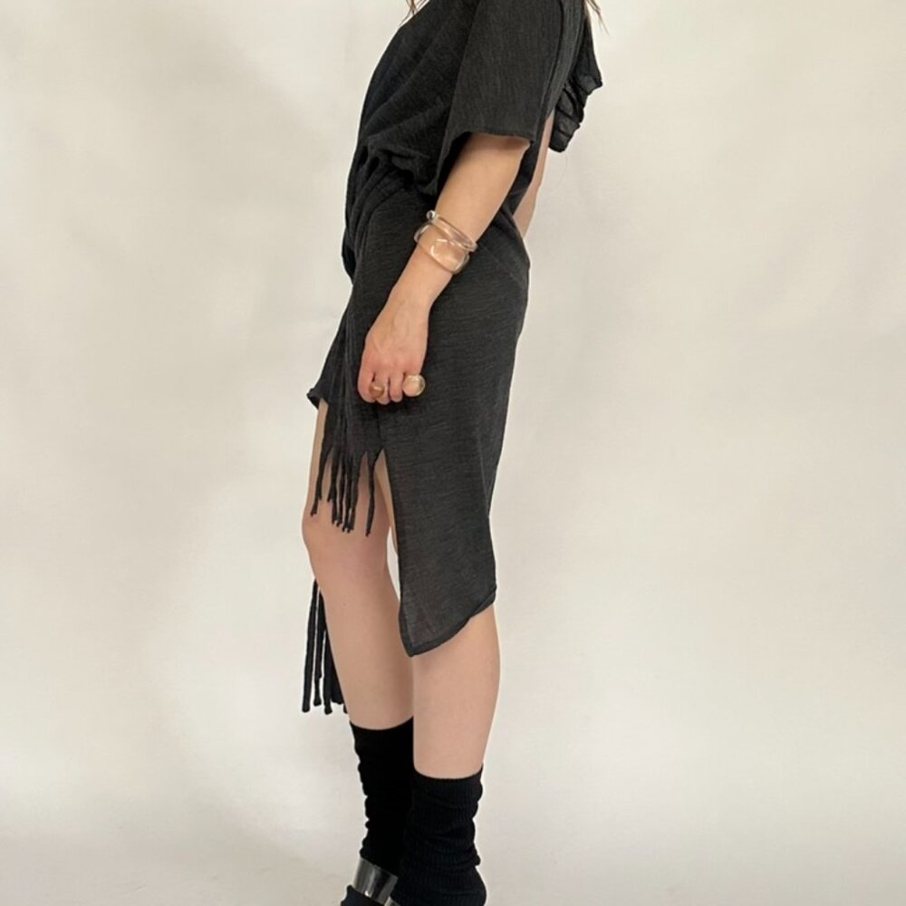 JUNYA WATANABE SPRING 2014 WOOL FRINGE TUNIC DRESS - Picture 6 of 9